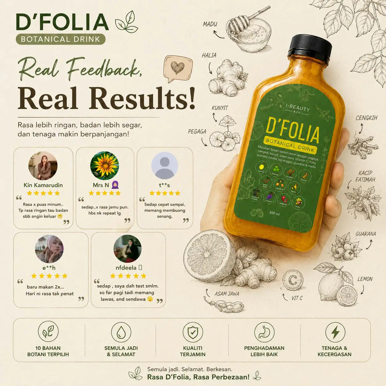 D'Folia Botanical Drink — Real Feedback, Real Results