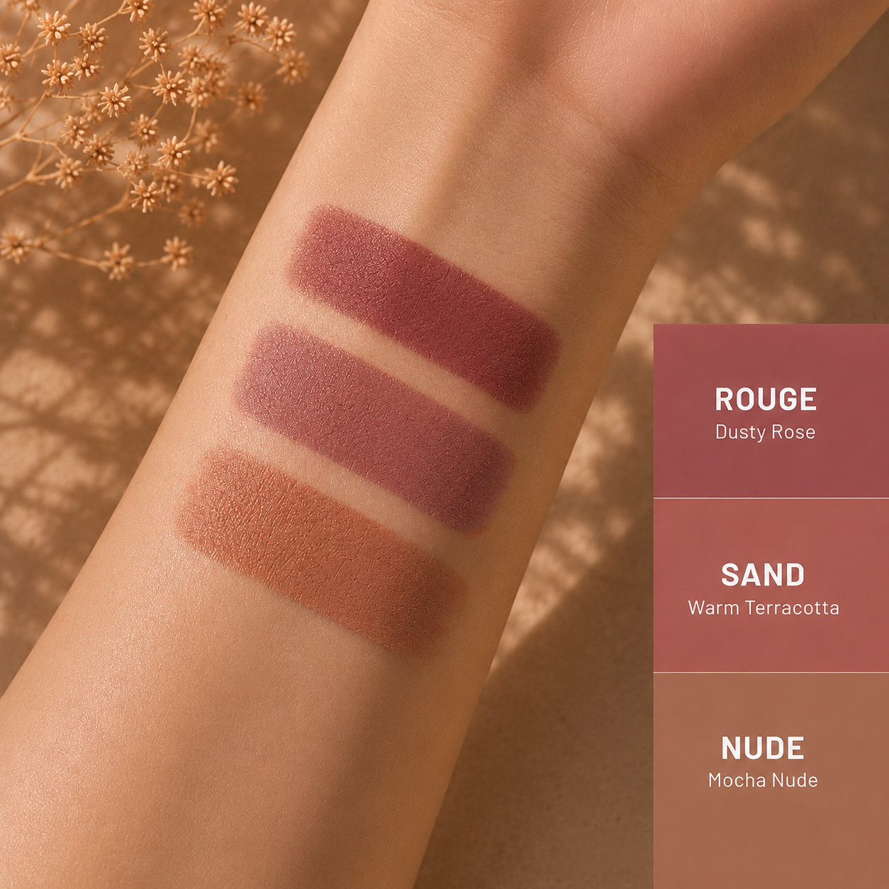 Cloud Matte Lipstick — Arm Swatches